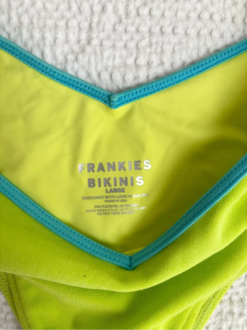 NWT Frankies Terri Bikini Set in Green and Blue